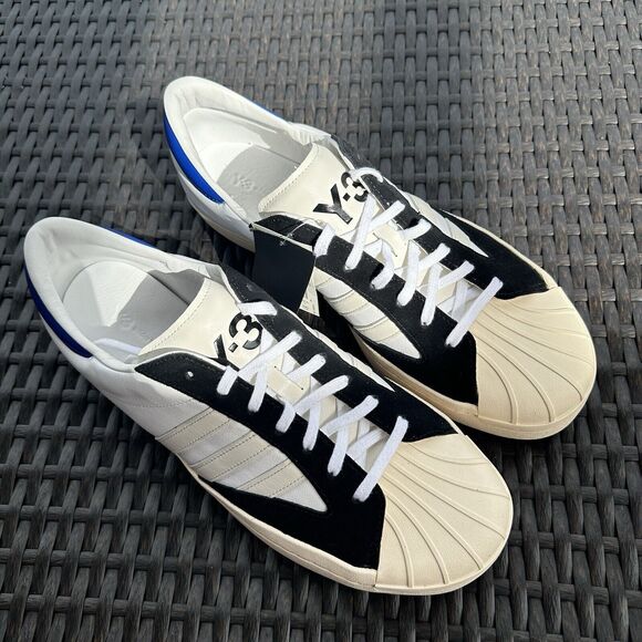 Adidas Y-3 Yohji Star White Bold Blue Men's Athletic Shoes FX0895 Size 12